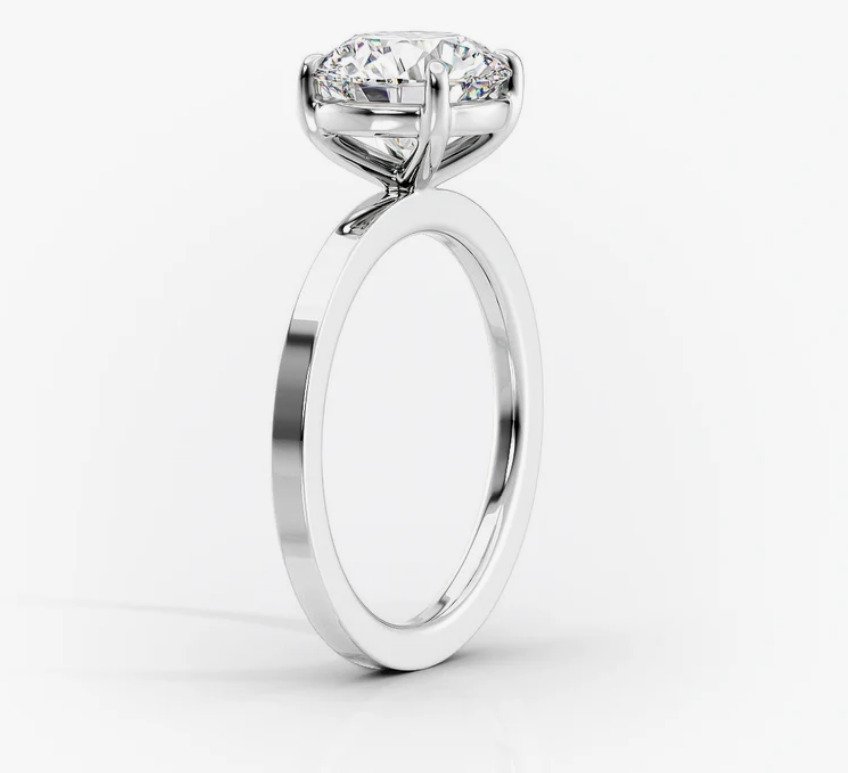 订婚戒指 - 14K包金 白金 -  1.31ct. tw. 钻石 (天然) - K/VS2 #4.3