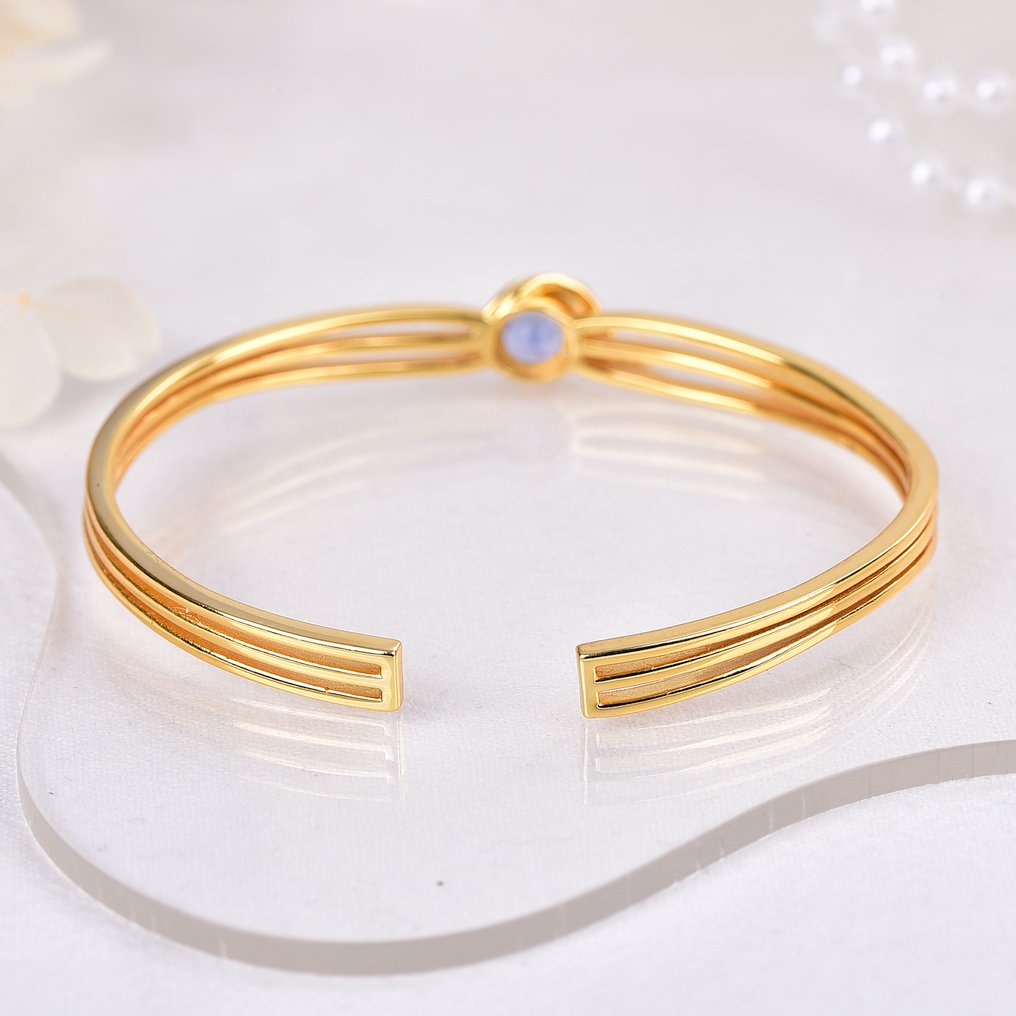 Senza Prezzo di Riserva - Bracciale Argento - Tanzanite - Certificata #4.3