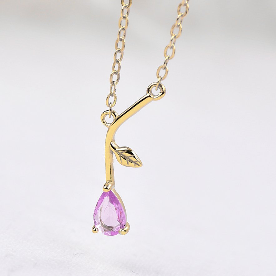 χωρίς τιμή ασφαλείας - Κολιέ Ασημί - Sapphire - Πιστοποιημένο #1.0