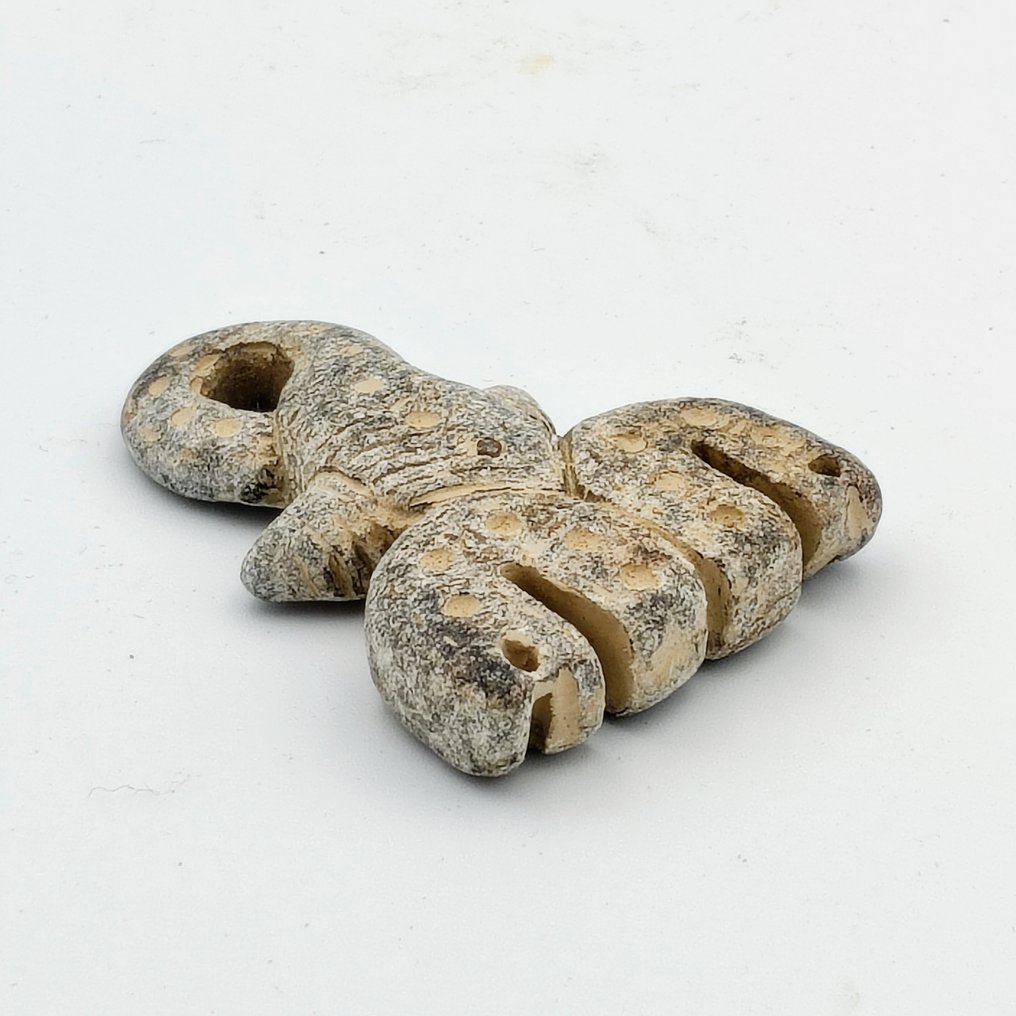 古代西亚 片岩 片岩神珠护身符 - 65 mm #4.3