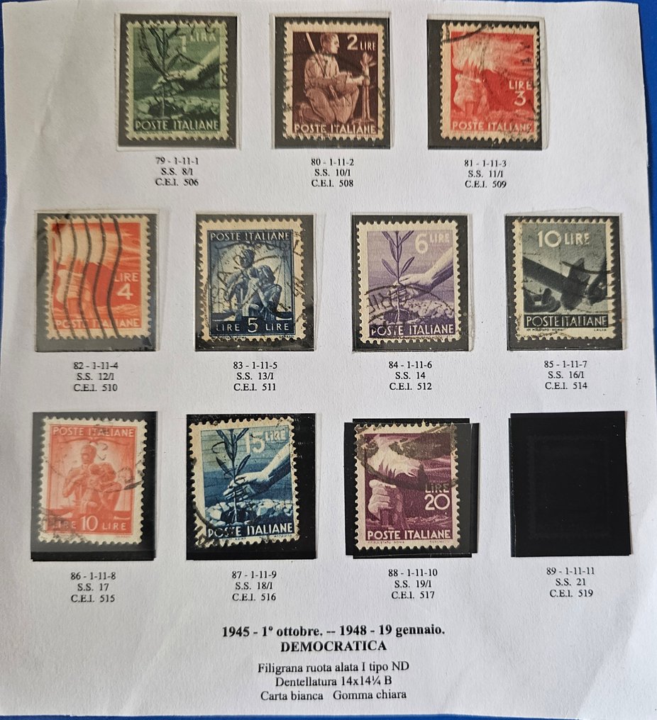 Italy 1951/1975 - Repubblica, collection mounted on sheets. #2.1