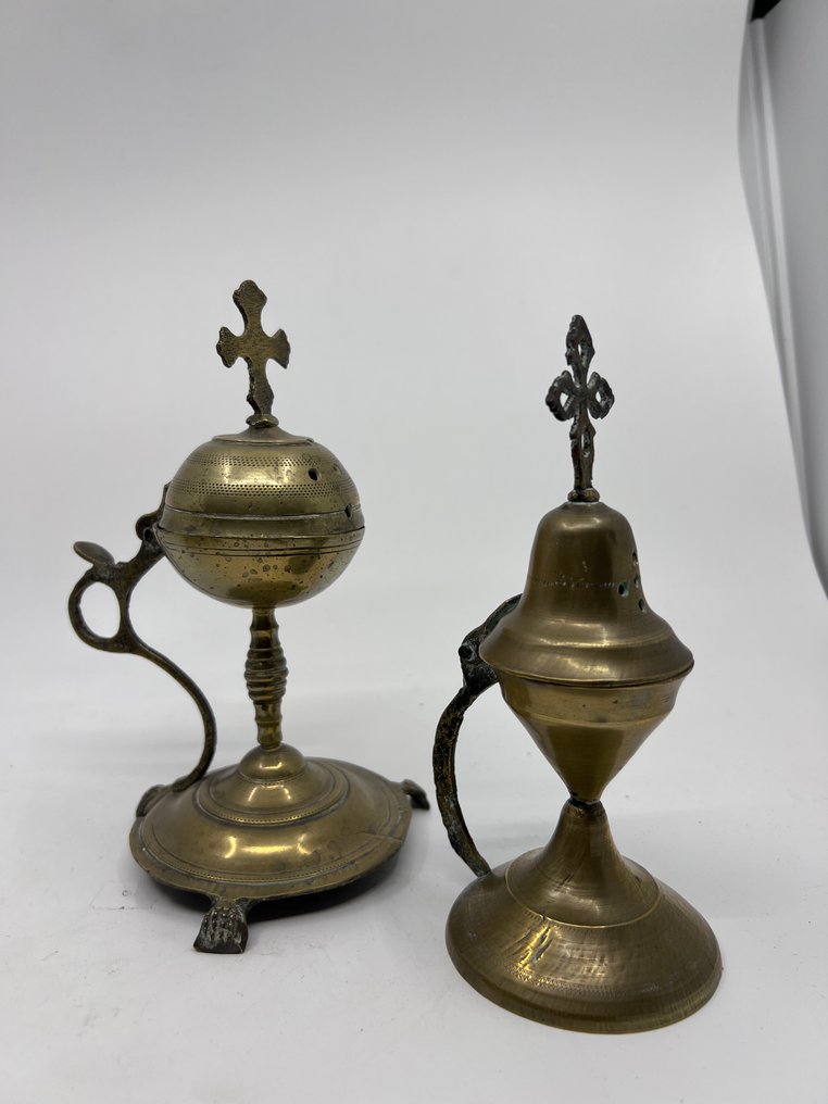 Θυμιατό  (2) - Ορείχαλκος - Σετ 2 καυστήρες λιβανιού #2.1