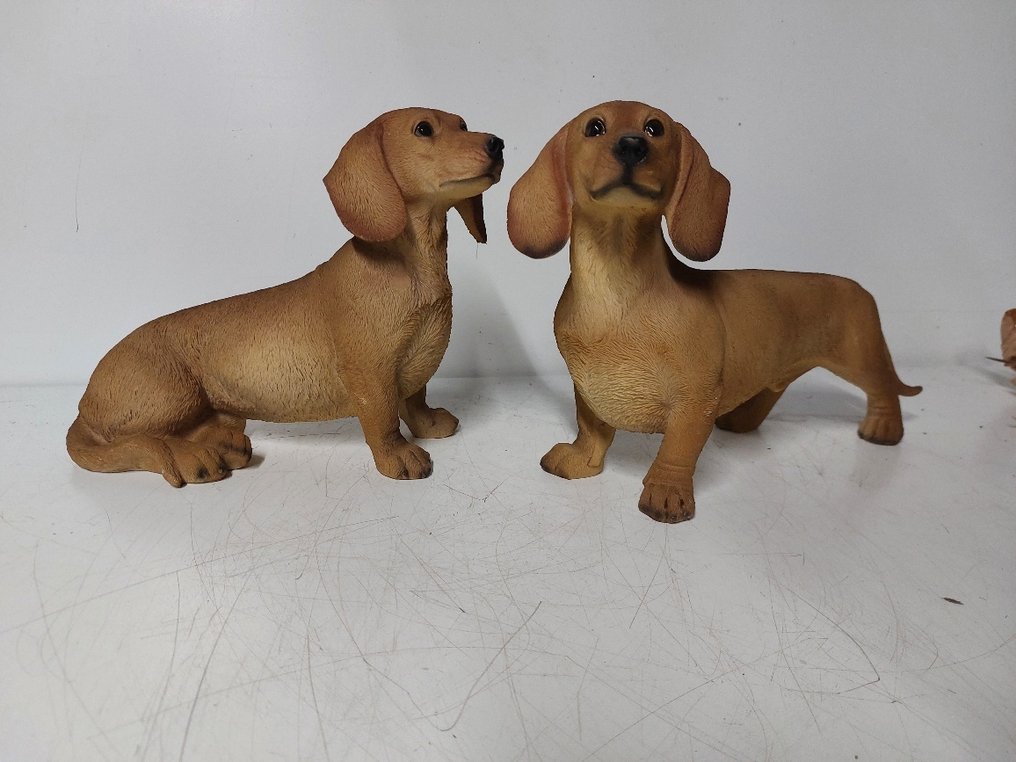 Άγαλμα, tuin beeld van een teckel - 20 cm - polyresin #1.0