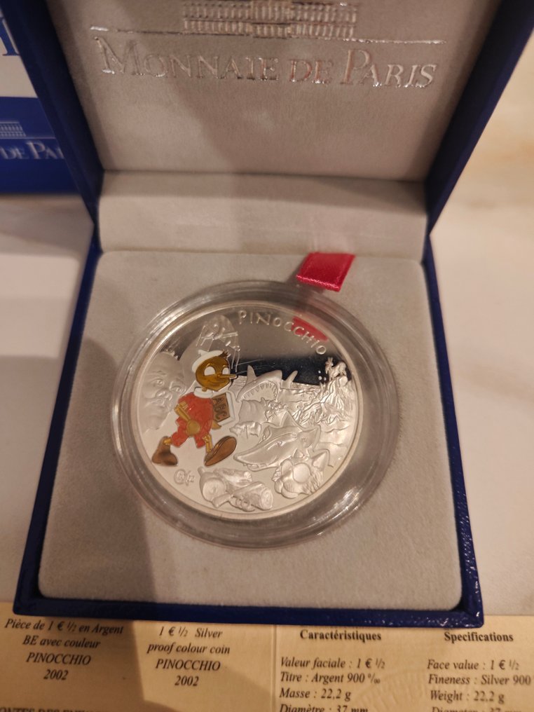Γαλλία. 1 1/2 Euro 2002 "Pinocchio" Proof  (χωρίς τιμή ασφαλείας) #1.0