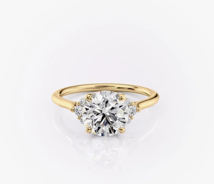 訂婚戒指 - 14 克拉 黃金 -  1.44ct. tw. 鉆石 (天然) - 鉆石 - L/VS1 #1.0