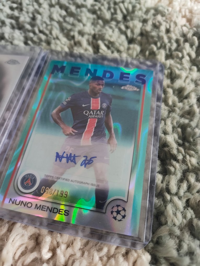 2024/25, 2023/24 Topps Chrome UCC Nuno Mendes, Vitinha Κάρτα με αυτόγραφο - 2 Card - Mint (M) #2.1