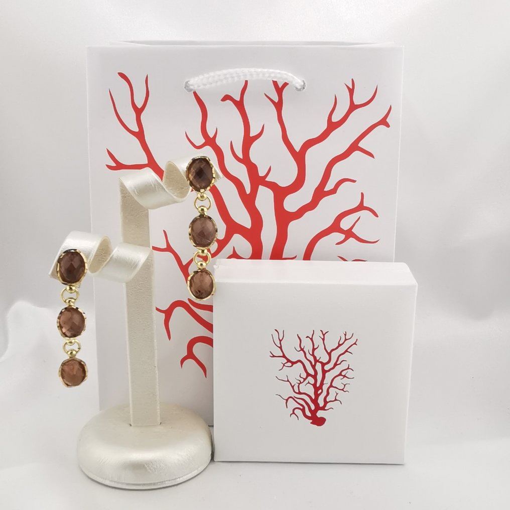 Συνθετικός πολύτιμος λίθος - Ασημί - Σκουλαρίκια - χειροποίητο #4.3