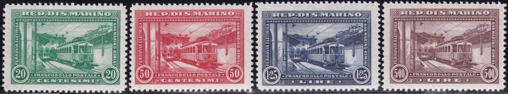 Σαν Μαρίνο 1932 - Ολοκληρωμένη σειρά Ferrovie Sass S.30 MNH** Spl #1.0