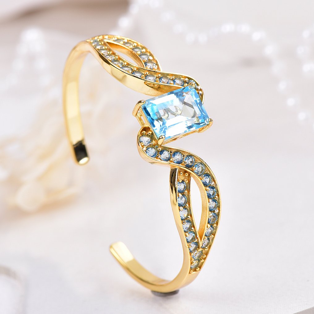 Senza Prezzo di Riserva - Bracciale Argento - Topaz - Certificato #1.0