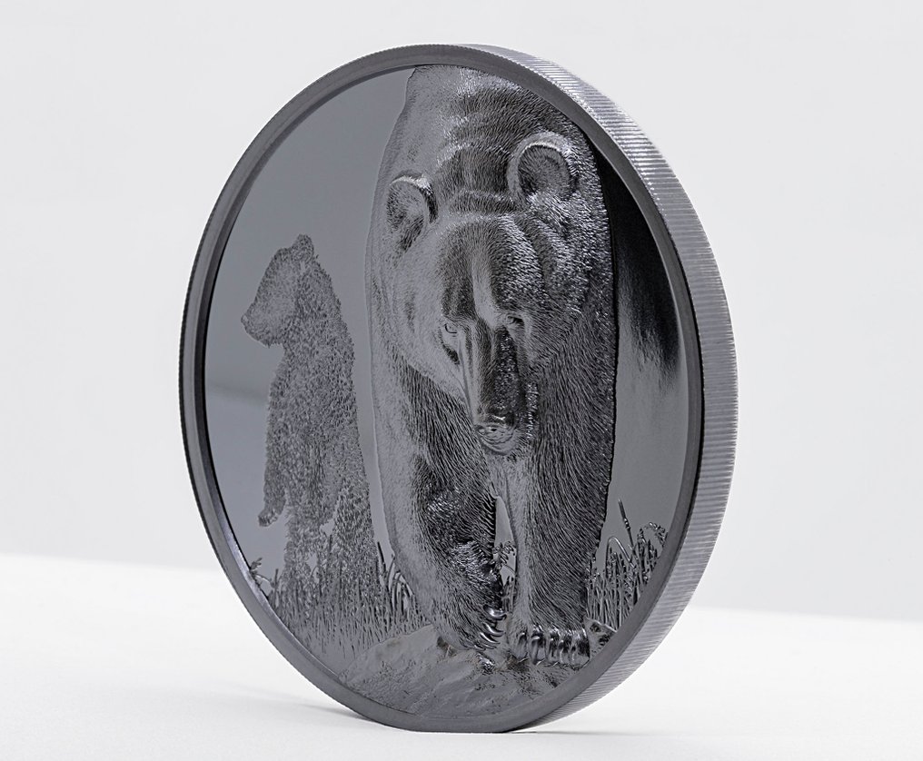 Mongolia. 1000 Togrog 2023 2 oz, Brown Bear – Growing Up Series #2.1