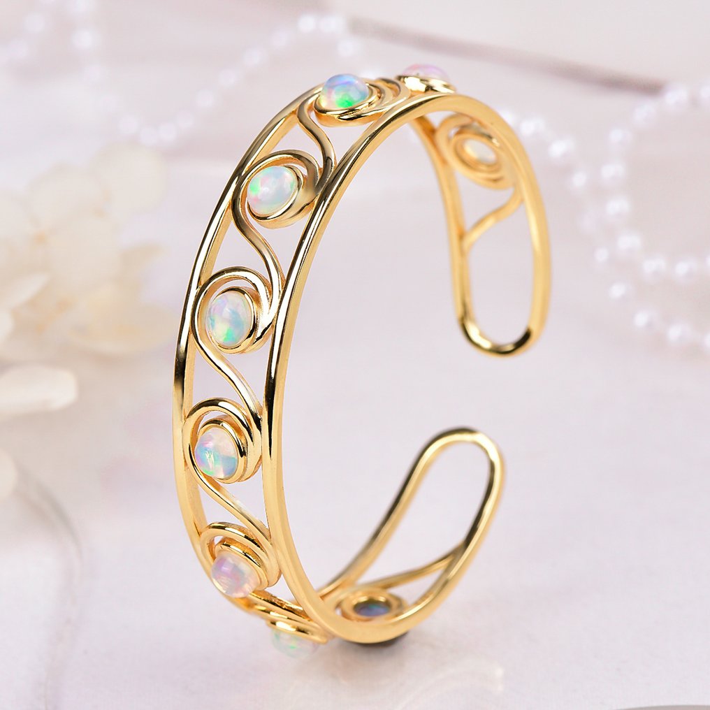 Senza Prezzo di Riserva - Bracciale Argento - Opal - Certificato #1.0