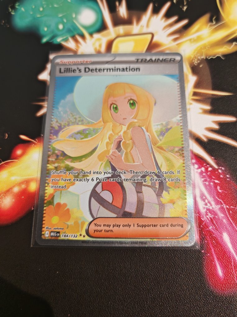 Pokémon - 1 Card - Lillie 184/132 Fólia, Teljes művészet, Titkos ritka - Sun & Moon #1.0