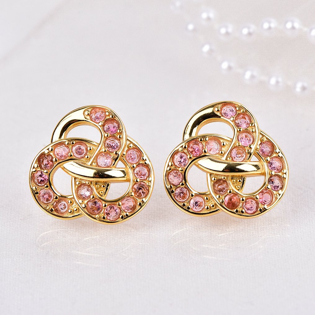 χωρίς τιμή ασφαλείας - Σκουλαρίκια Ασημί - Tourmaline - Πιστοποιημένο #1.0