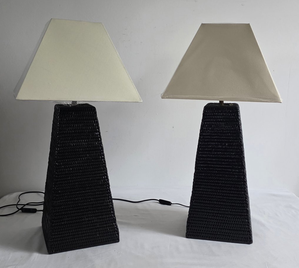 Table lamp - Rattan - A pair of table lamps #4.3