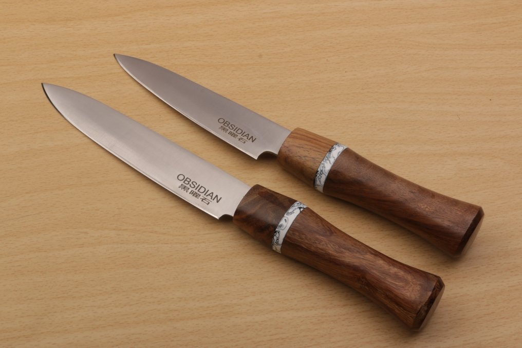 Obsidian - 廚刀 - Kitchen knife set -  介绍Obsidian定制系列厨师刀传统工艺 - 专业钢 - 法國 #4.3