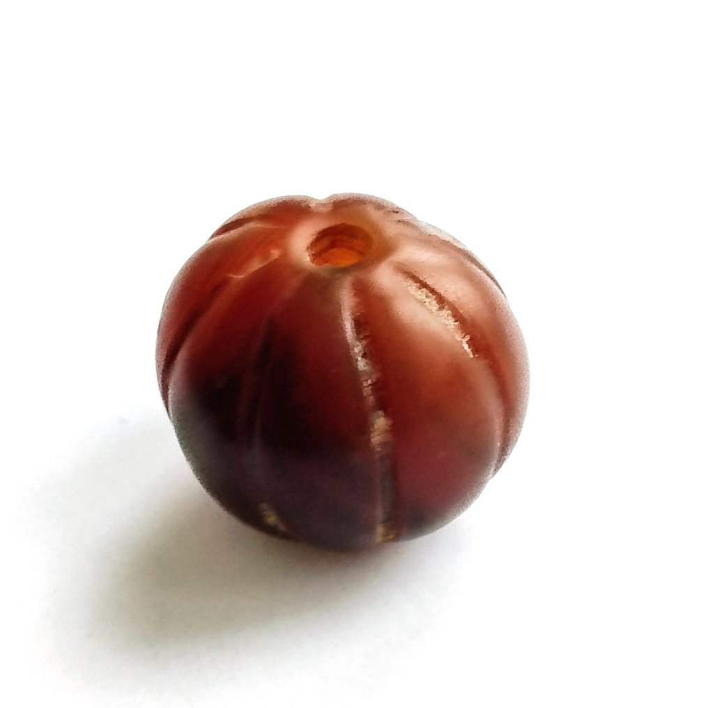 Tibetisch oder nepalesisch Red Agate Seltenes Perlenamulett mit Buddhas Auge. - 35 mm #4.3