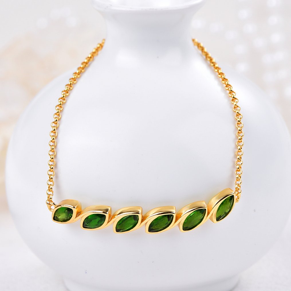 Zonder Minimumprijs - Armband Zilver - Diopsiedel - Gecertificeerd #1.0