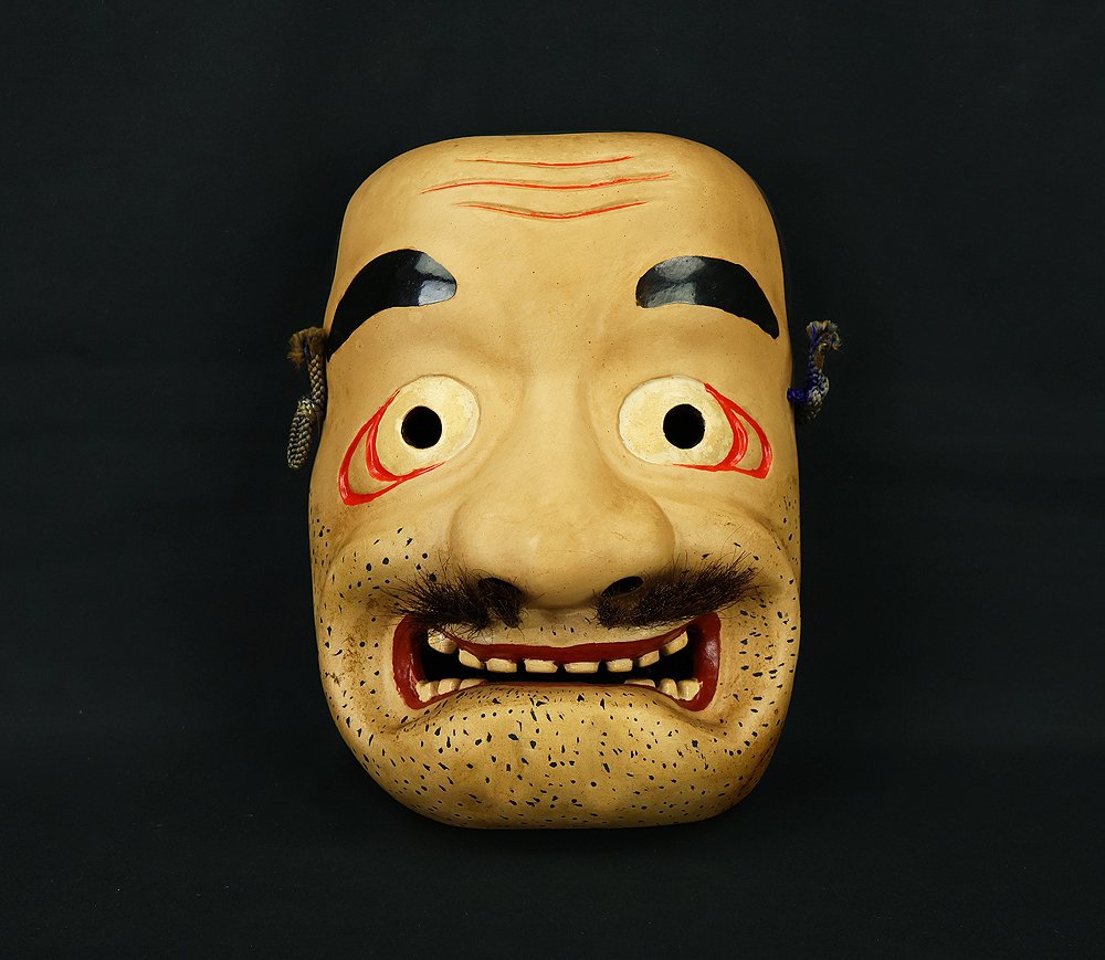 Noh面具 - 木 - Matsunoo Myojin 面具 (沒有保留價) #1.0
