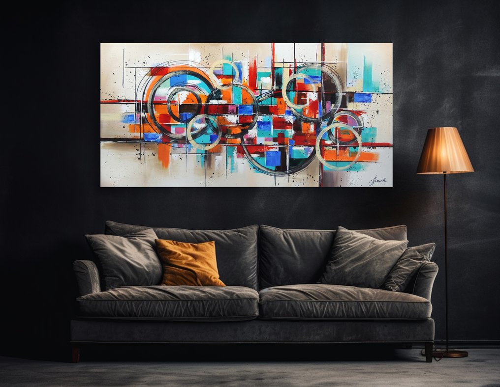 Monika Spiewak - Abstract - XXL - Oil Painting Stretched On The Frame - Ready To Hang - 1/1 Unique Piece #1.0