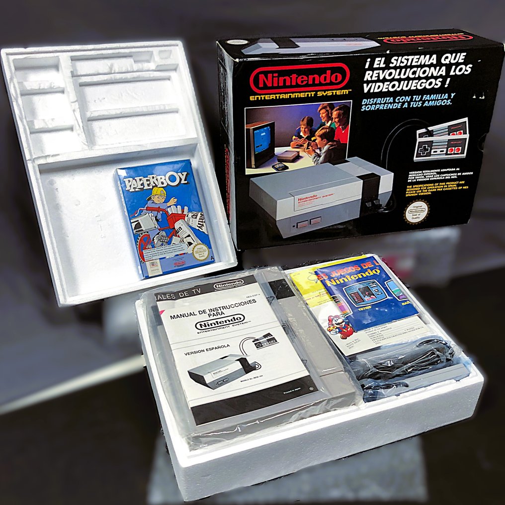 Nintendo - Nintendo Entertainment System (NES) - Complete Nintendo NES Control Deck + PaperBoy PAL A and B (ES) - Κονσόλα βιντεοπαιχνιδιών - Στην αρχική του συσκευασία #1.0