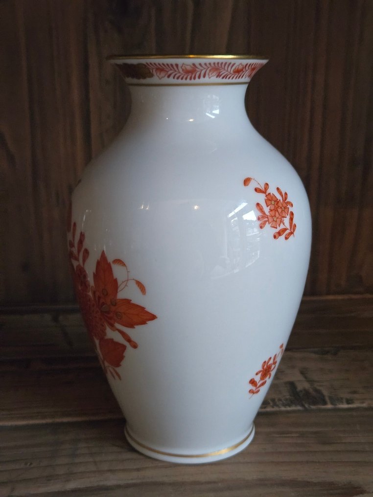 Herend - Vase  - Porcelain - Apponyi Rust Orange #1.0