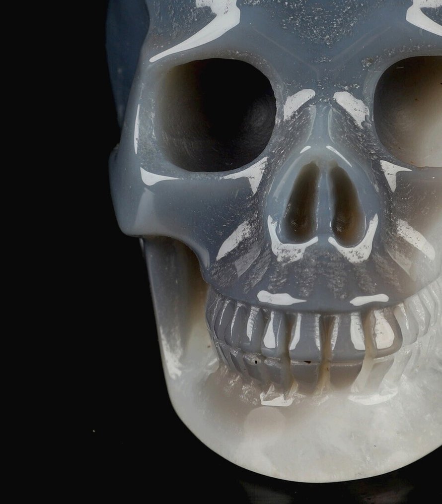 玛瑙 284克 7.50厘米 x 5.50厘米 高贵的艺术品 精细的玛瑙 魔术骷髅 令人印象深刻的阴郁艺术品- 284 g #2.1