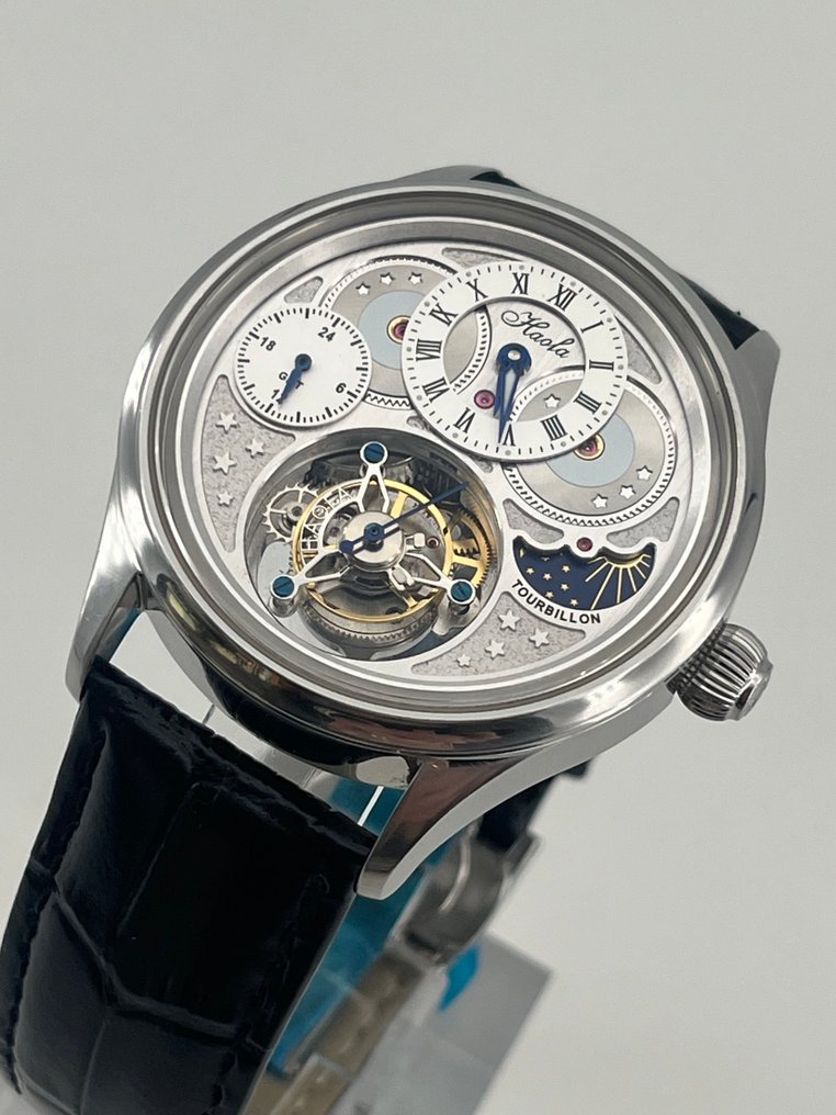 HAOFA - Tourbillon 1036-1 GMT dual time zone Day And Night moonphase luxury watch - original box - Men - 2020+ #1.0