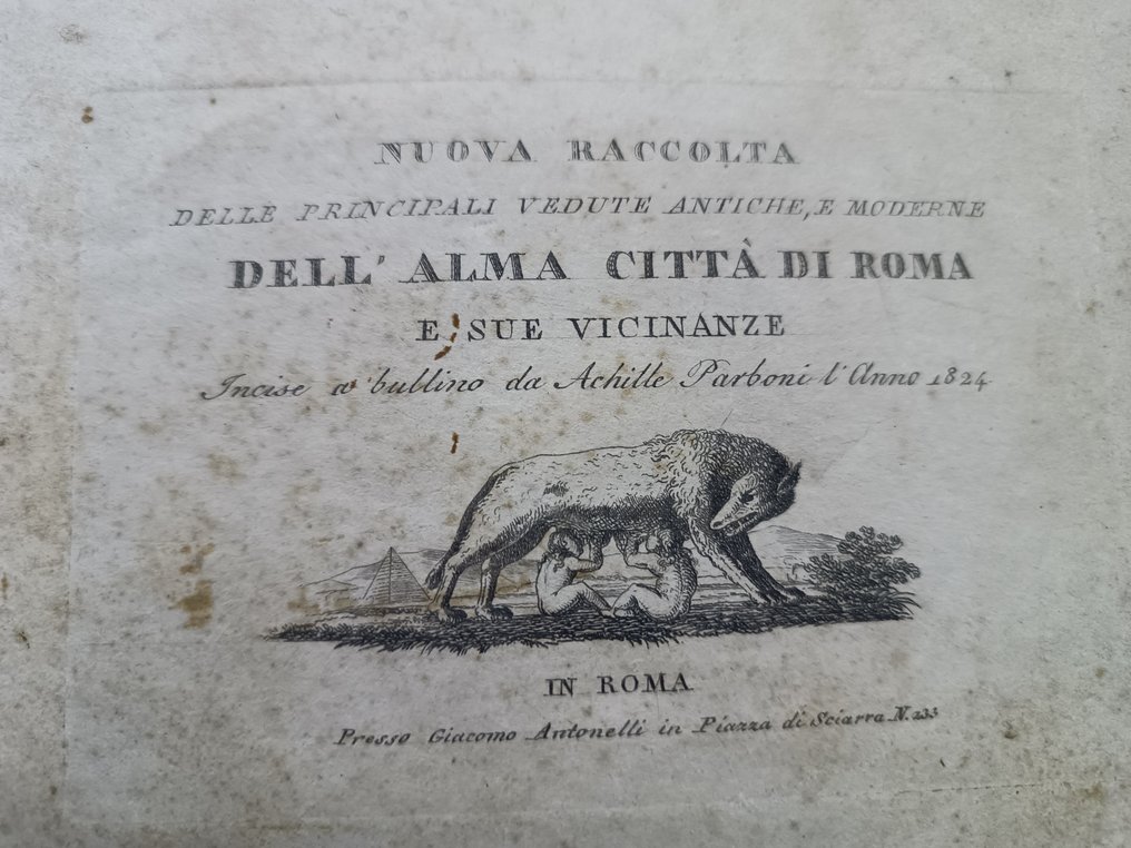 Achille Parboni - Nuova raccolta delle principali vedute antiche e moderne dell' alma città di Roma e sue vicinanze - 1824 #1.0