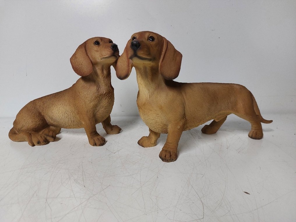 Άγαλμα, tuin beeld van een teckel - 20 cm - polyresin #4.3