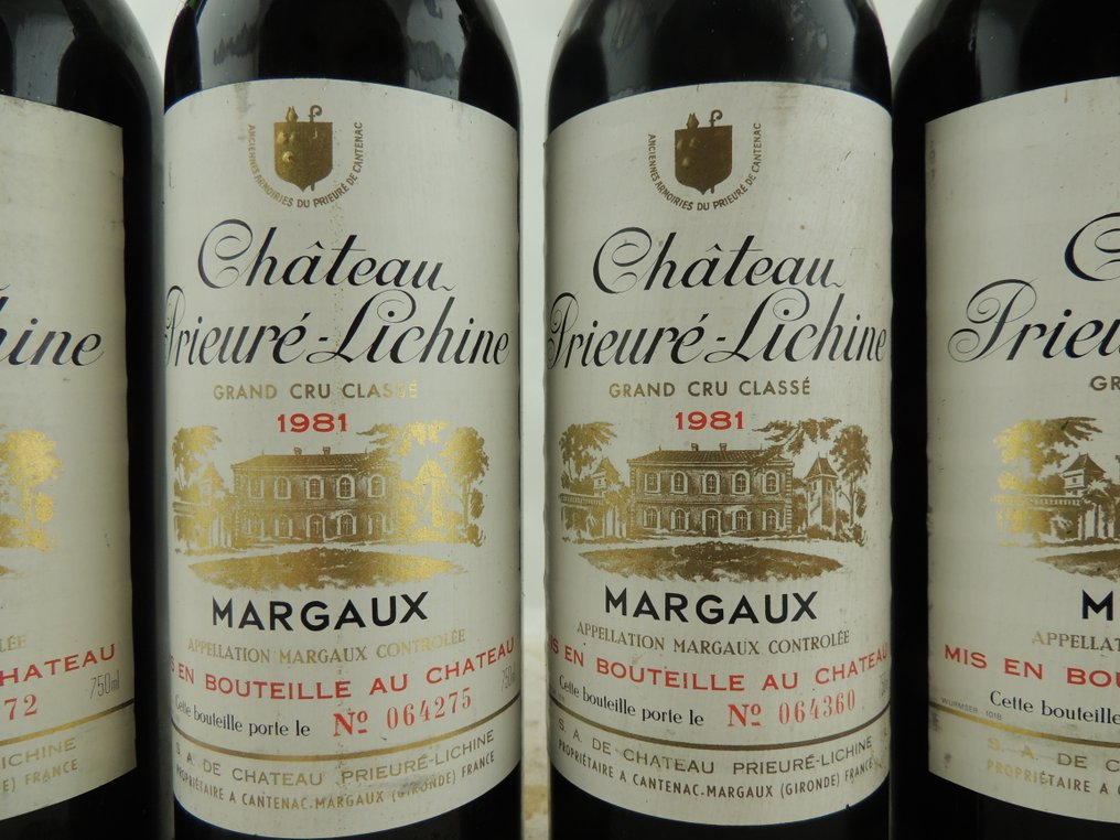 1981 Château Prieuré Lichine - 瑪歌酒莊 4ème Grand Cru Classé - 6 瓶 (0.75L) #1.0