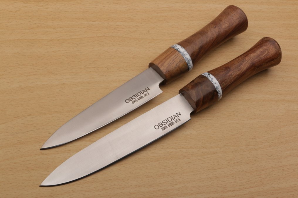 Obsidian - 廚刀 - Kitchen knife set -  介绍Obsidian定制系列厨师刀传统工艺 - 专业钢 - 法國 #2.1