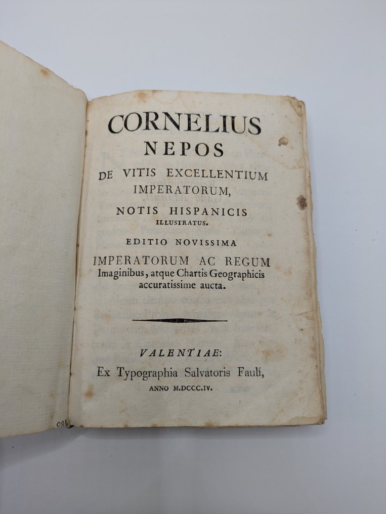 Cornelius Nepos (Cornelio Nepote) - CORNELIUS NEPOS DE VITIS EXCELLENTIUM IMPERATORUM - 1804 #1.0