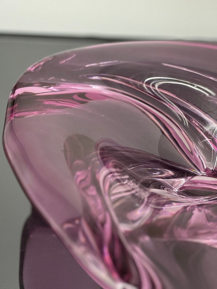 Val Saint Lambert - René Delvenne - 花瓶  - 水晶 - Coupe torsadée XXL PATEL #4.3