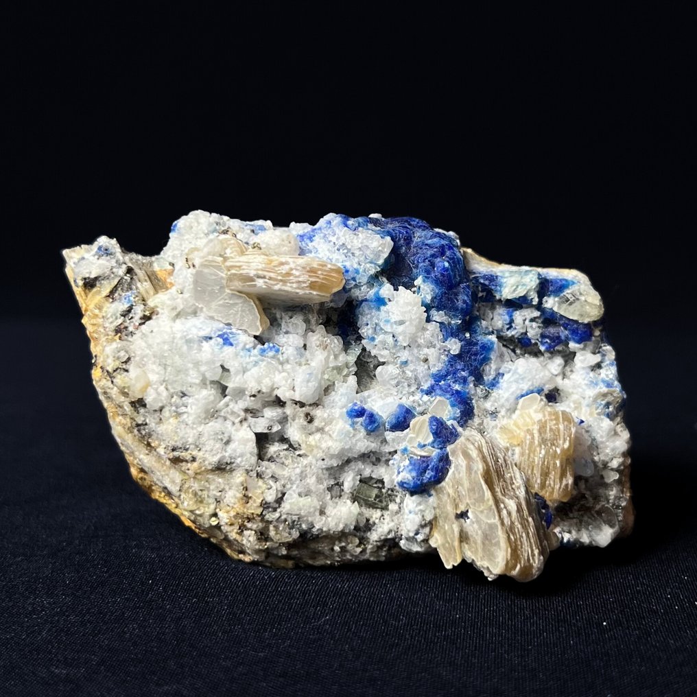 135g Χαύν-Κρύσταλλο κορυφής σε λευκή μήτρα – 1,7 εκ. Royal-Blue aggregate & glimmer contrast Κρύσταλλοι στη μήτρα- 135 g #2.1