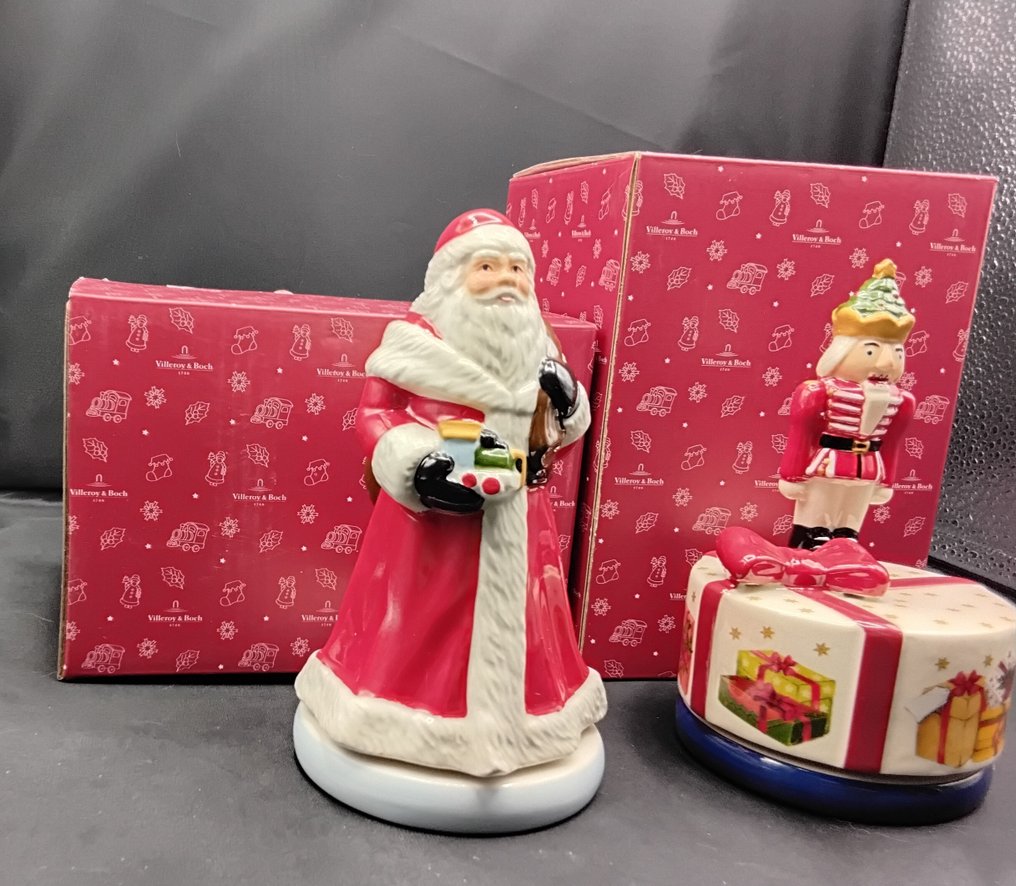 villeroy boch - Karácsonyi figuradísz Villeroy & Boch (2) - játékdallam/nosztalgikus dallam - Csont porcelán - Nosztalgikus dallam #2.1