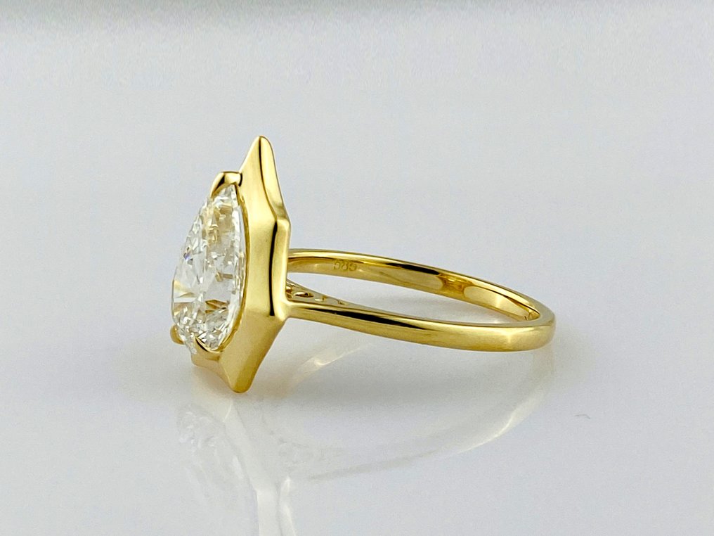 Gyűrű - 14 kt. Sárga arany - 2.06ct. tw. Gyémánt (Laboratóriumban előállított) #1.0