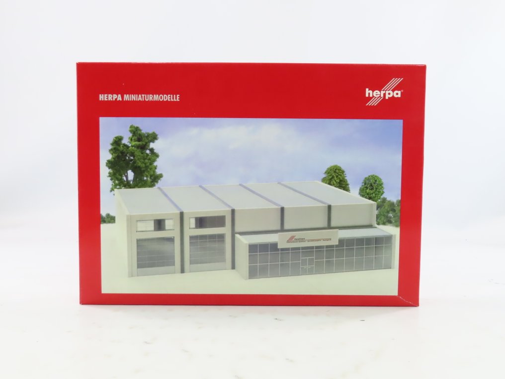 Herpa H0轨 - 15036/149747 - 模型火车建筑物 (2) - 来自 Riwatrans 卡车中心的两套建筑套件及扩展 #4.3
