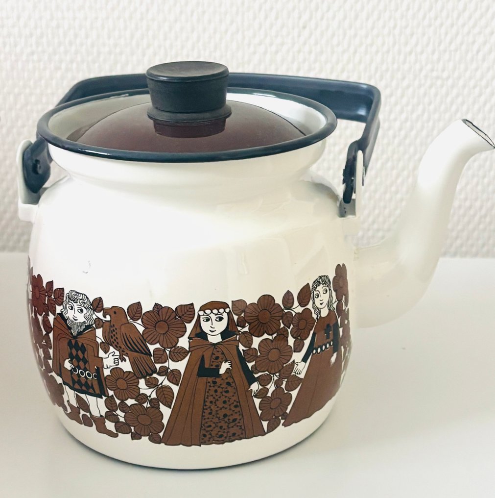 Arabia - Kaj Franck - Teapot - Knights - Enamel - Design the teapot Kaj Franck. #3.2