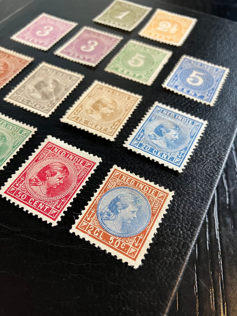 荷属东印度群岛 1883/1897 - Cijfer 和 Wilhelmina，垂落的头发 #1.0