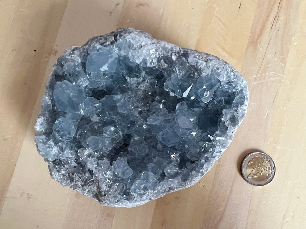 Celestin Cluster de cristal - Înălțime: 14 cm - Lățime: 10 cm- 1.1 kg - (1) #1.0
