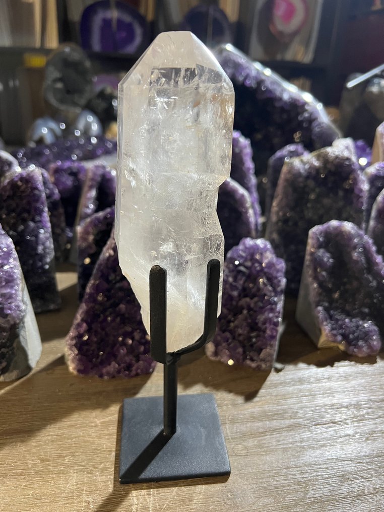 Rock crystal Crystal point - Height: 25 cm - Width: 7 cm- 1 kg - (1) #1.0