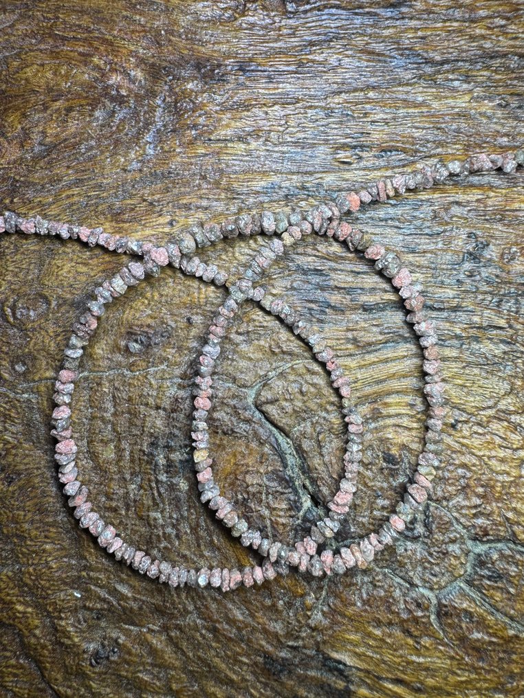 Ketting van ruwe rood-bruin diamanten + 925 zilver. 23,76 karaat. Geen reserveprijs! Sieraden- 4.75 g #4.3