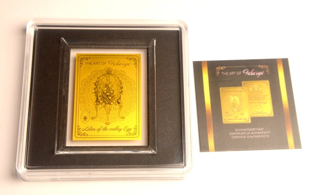 Tschad. 5000 Francs 2022 The Art of Faberge - Lilly of the Valley Egg - 1/200oz (.999) (Ohne mindestpreis) #2.1