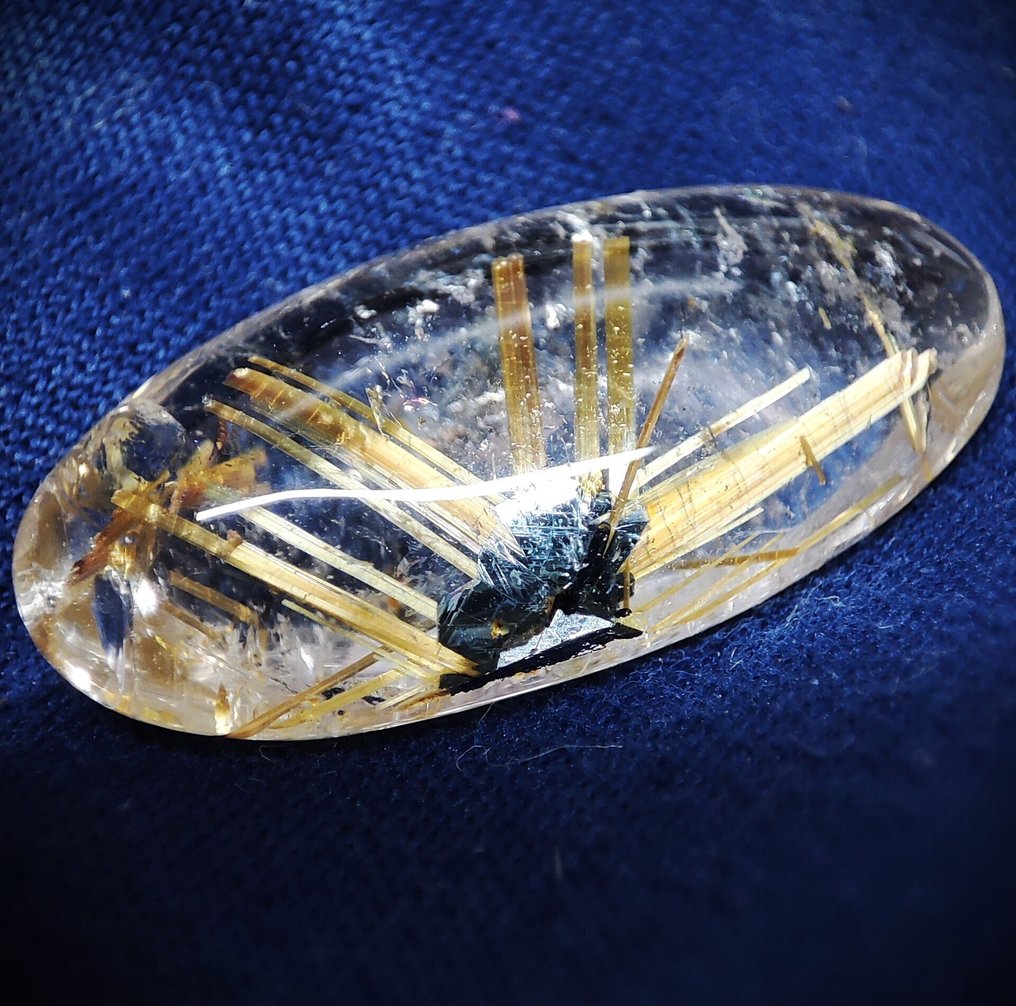 美丽稀有的天然金色针状石英水晶 Specimen - 免运费- 2.76 g #1.0