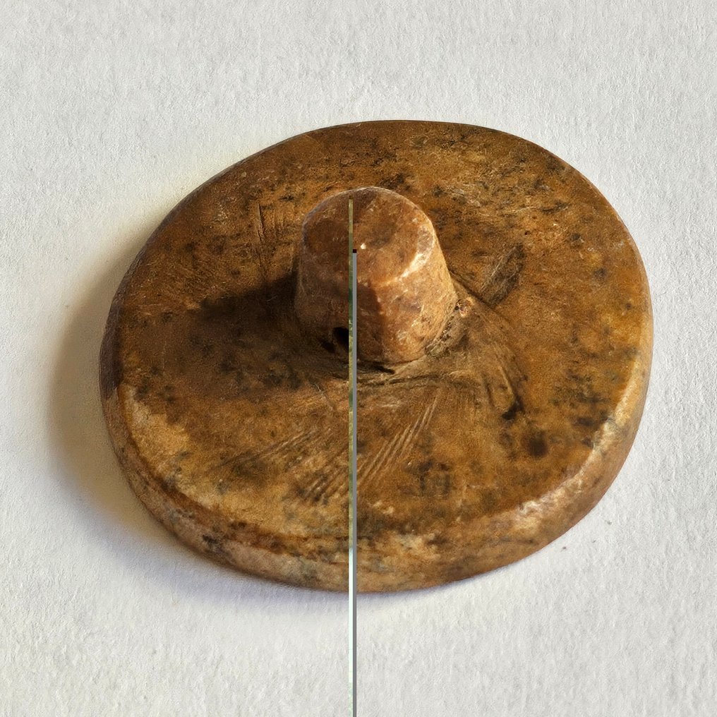 Κεντρική Ασία Ίασπις Ματάκι φυλαχτό με σφραγίδα Βασιλιά και Βασίλισσας. - 41 mm  (χωρίς τιμή ασφαλείας) #4.3