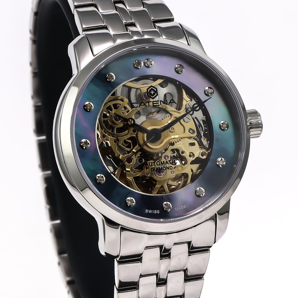 Catena - Skeleton Automatic Diamond Swiss Watch - CAD025-AM - Nincs minimálár - Női - 2020+ #1.0