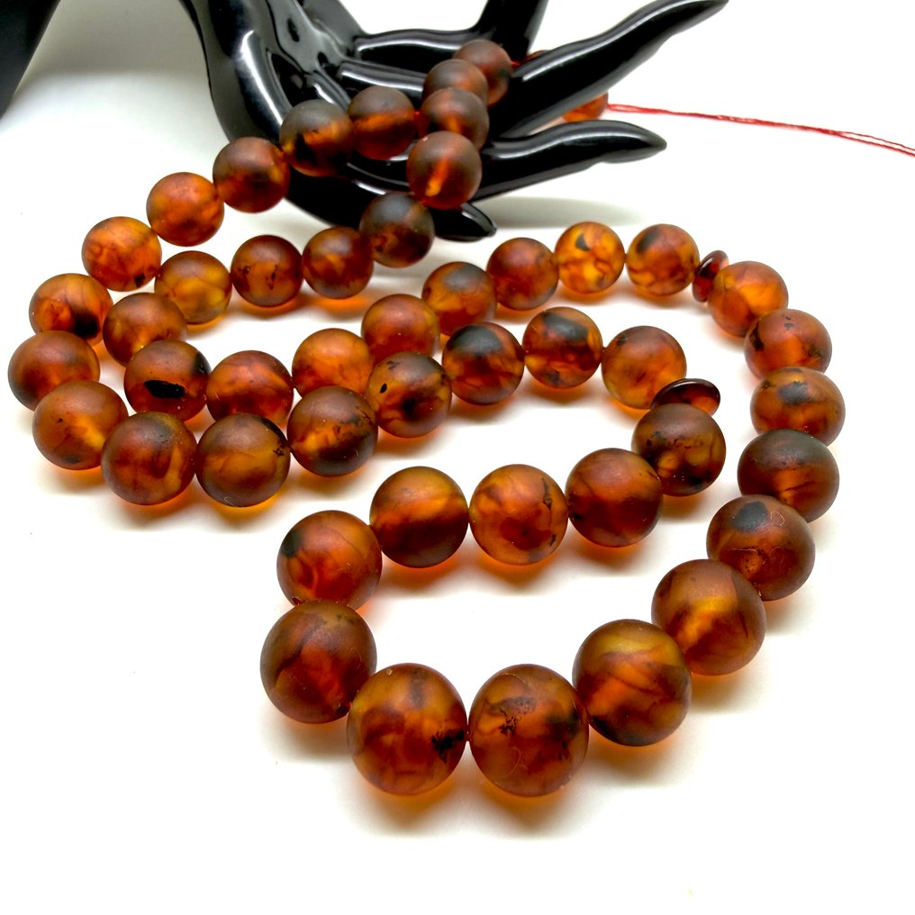 Tesbih bönrosary med baltisk bärnstenpärlor ø12 mm i cognac, 48,1 g - Bärnsten - Baltic amber - succinite #1.0