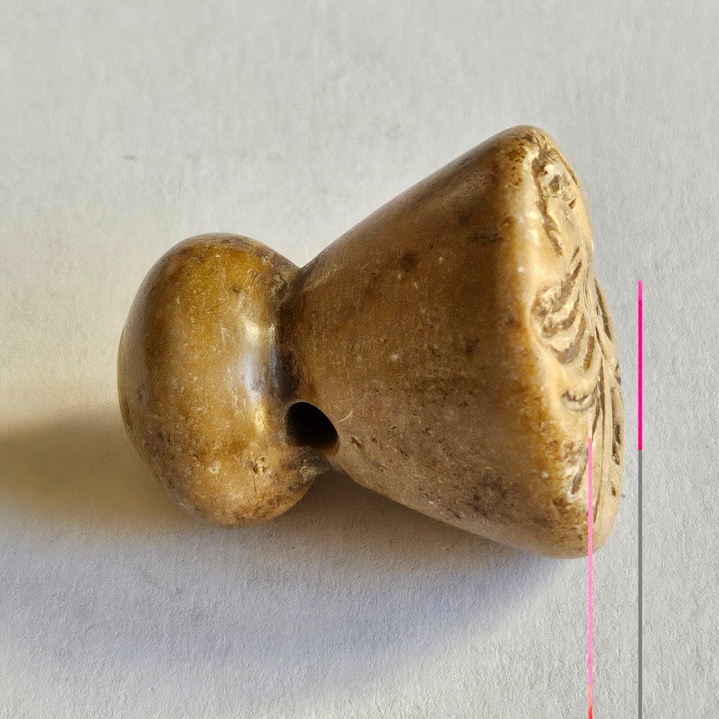 Centralasiatisk Jasper Eagle Seal Bead Talisman - 30 mm #2.1