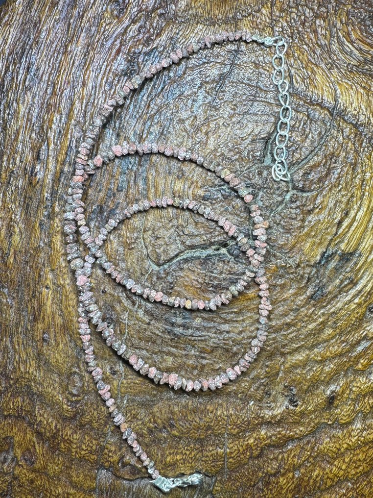 Ketting van ruwe rood-bruin diamanten + 925 zilver. 23,76 karaat. Geen reserveprijs! Sieraden- 4.75 g #3.2