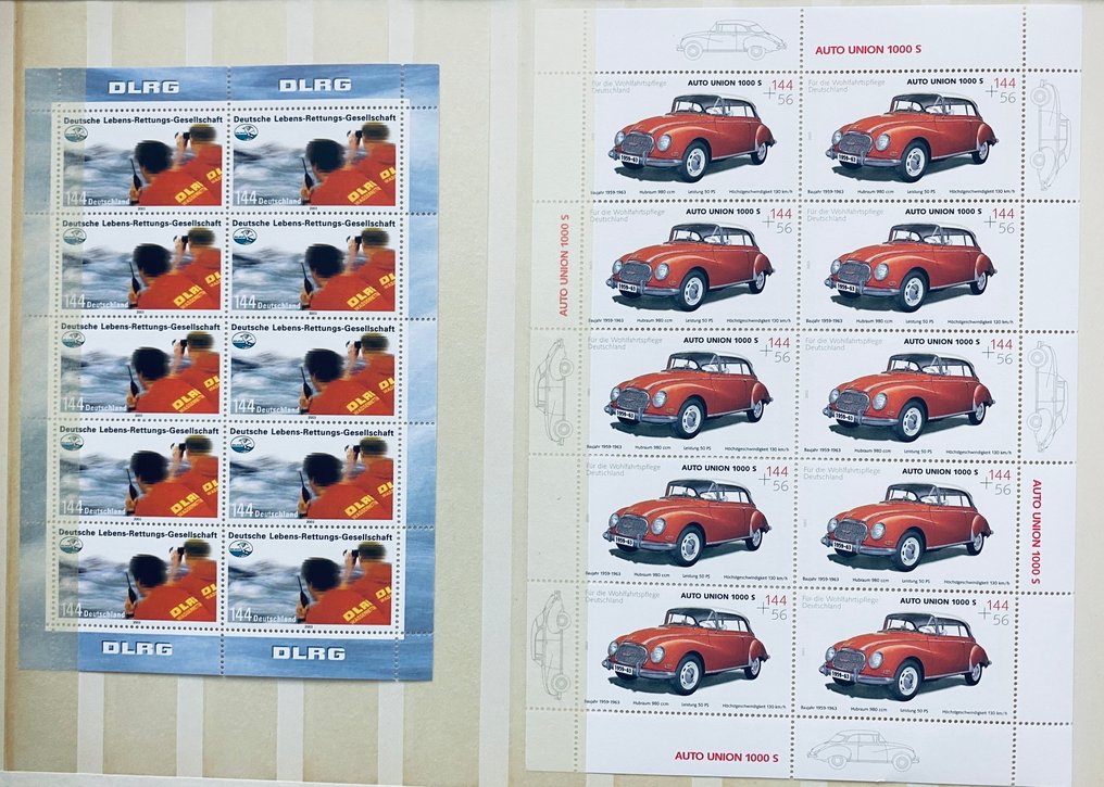 德国 2001/2020 - 收藏十张票/小票 - 几乎价值€ 1000,00的弗兰克票 #1.0